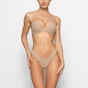 SKIMS Fits Everybody Push-Up Demi Bra Clay 36D Seamless NWOT